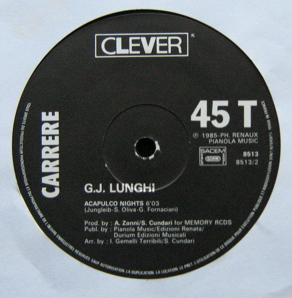 G.J. Lunghi : Acapulco Nights (12", Maxi)