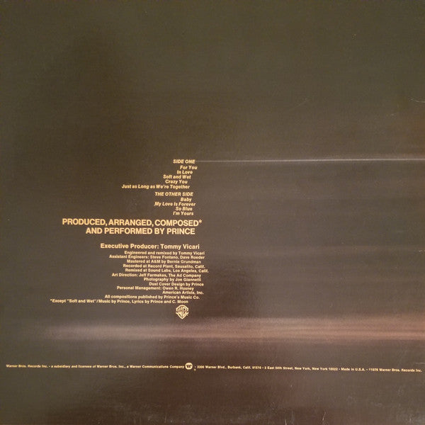 Prince : For You (LP, Album, RE, Spe)