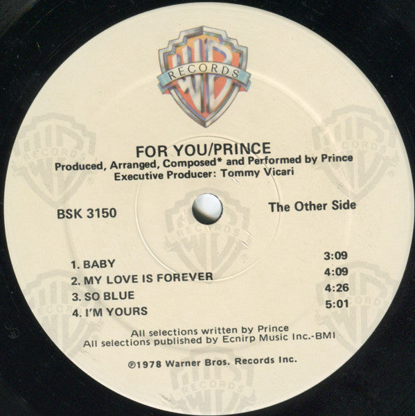 Prince : For You (LP, Album, RE, Spe)