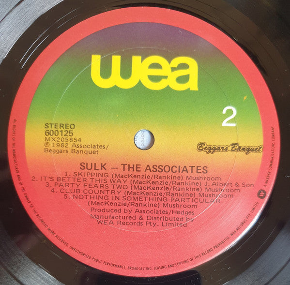 The Associates : Sulk (LP, Album)