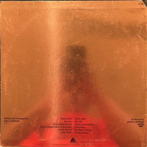 Eric Carmen : Eric Carmen (LP, Album, Foi)