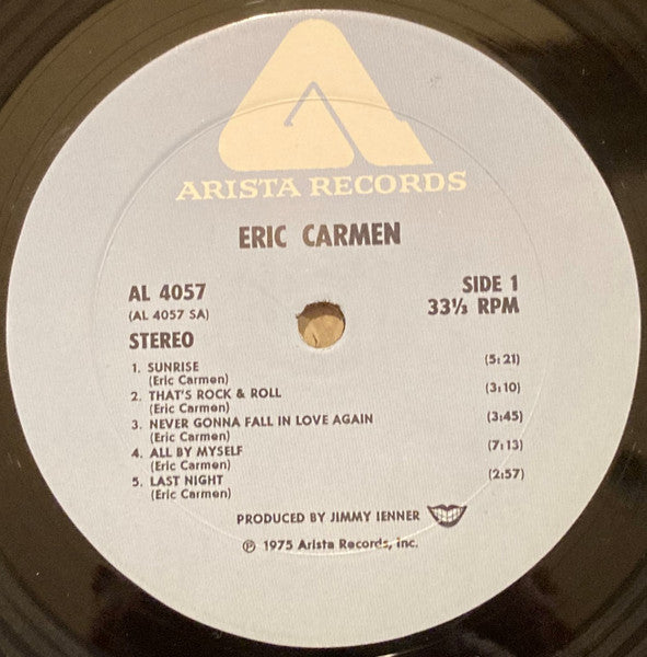 Eric Carmen : Eric Carmen (LP, Album, Foi)