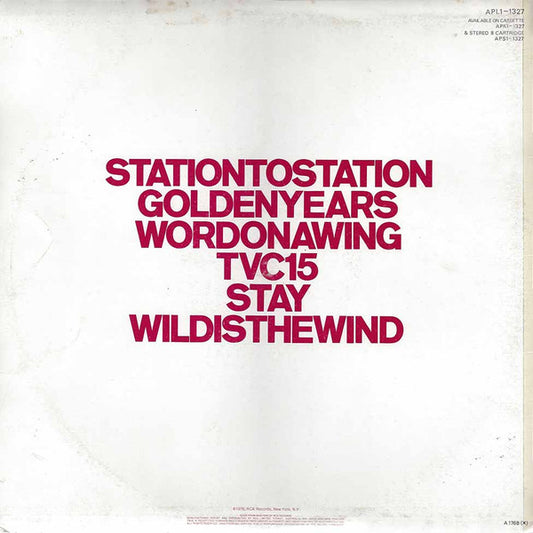 David Bowie : Station To Station (LP, Album, Ora)