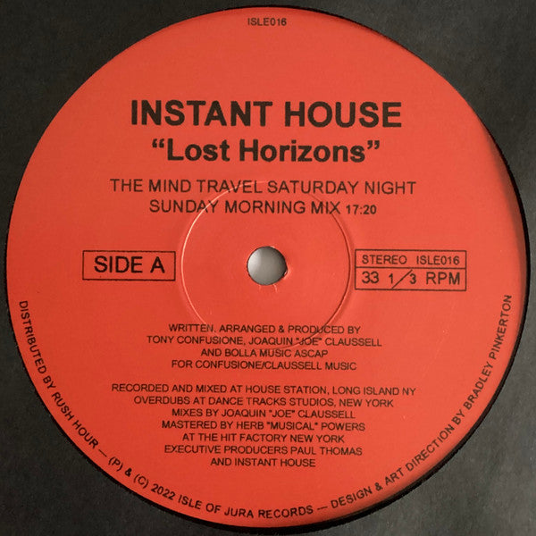 Instant House : Lost Horizons  (12", RE)