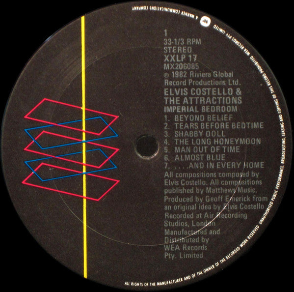 Elvis Costello & The Attractions : Imperial Bedroom (LP, Album)