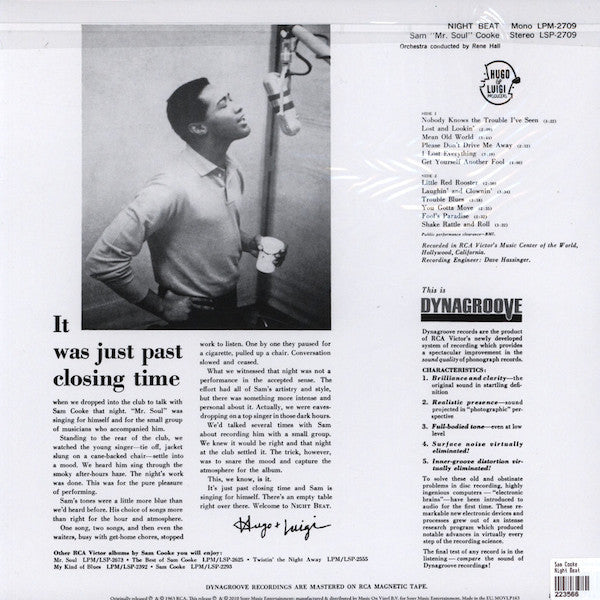 Sam "Mr. Soul" Cooke* : Night Beat (LP, Album, RE, 180)