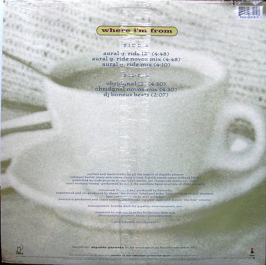 Digable Planets : Where I'm From (12", Single)