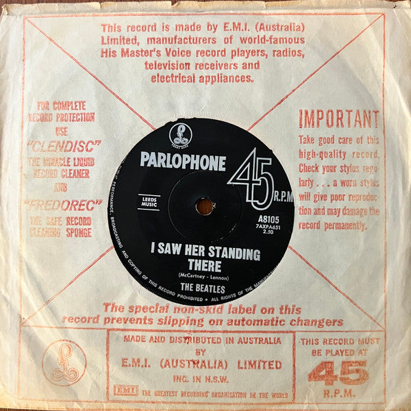 The Beatles : Love Me, Do (7", Single, Mono)