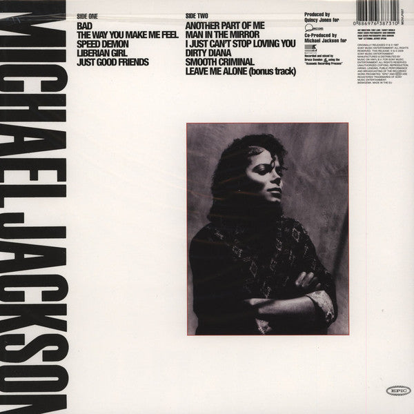 Michael Jackson : Bad (LP, Album, RE, RM, 180)