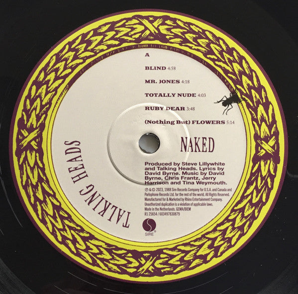 Talking Heads : Naked (LP, Album, RE)