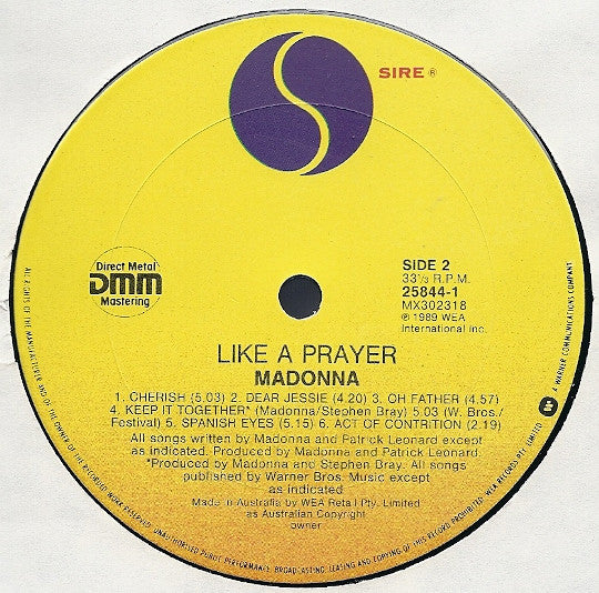 Madonna : Like A Prayer (LP, Album)