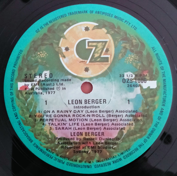 Leon Berger : Leon Berger (LP, Album)