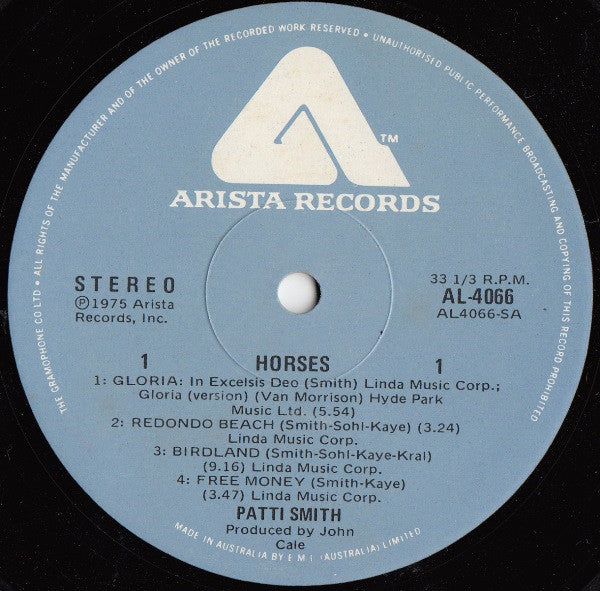 Patti Smith : Horses (LP, Album)
