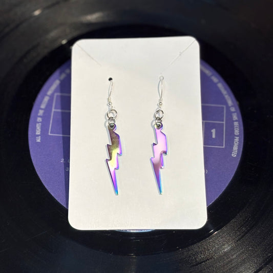 Lightening bolt earrings (multi) - $15