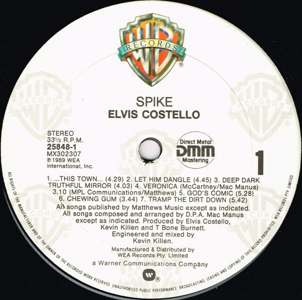 Elvis Costello : Spike (LP, Album, Dir)