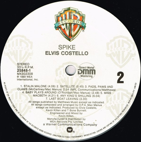 Elvis Costello : Spike (LP, Album, Dir)