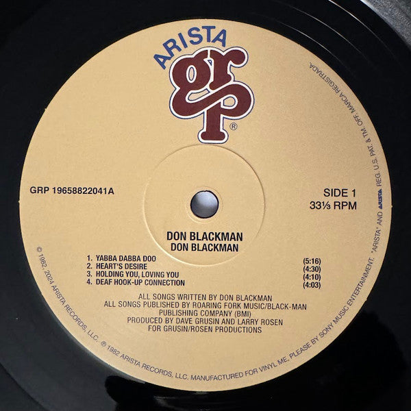 Don Blackman : Don Blackman (LP, Album, Club, RE, RM, Gat)