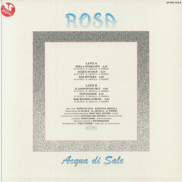 Rosa (49) : Acqua Di Sale (12", MiniAlbum, RE)