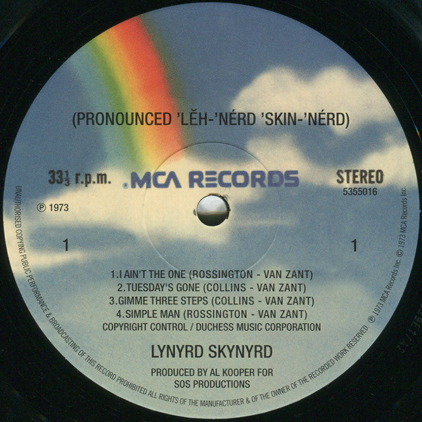 Lynyrd Skynyrd : (Pronounced 'Lĕh-'nérd 'Skin-'nérd) (LP, Album, RE, 180)