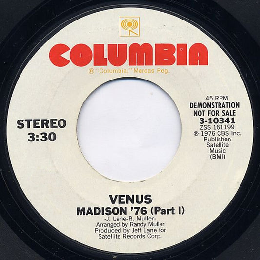 Venus (21) : Madison '76 (Part I) (7", Promo)