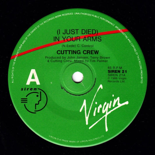Cutting Crew : (I Just) Died In Your Arms (7", Single)