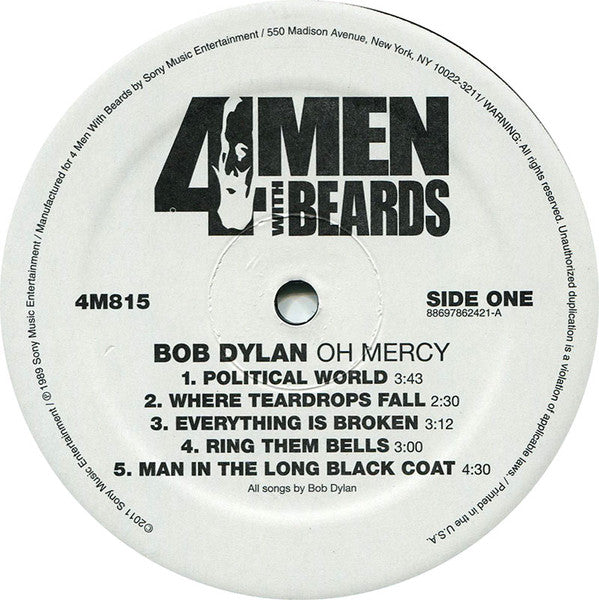 Bob Dylan : Oh Mercy (LP, Album, RE)