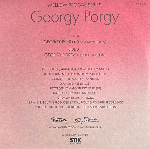 Buy Mato Feat. Ethel Lindsey : Georgy Porgy (7