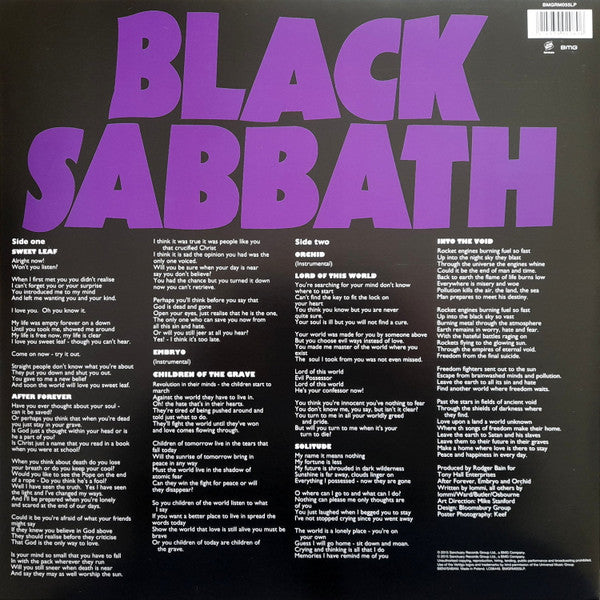 Black Sabbath : Master Of Reality (LP, Album, RE, Emb)