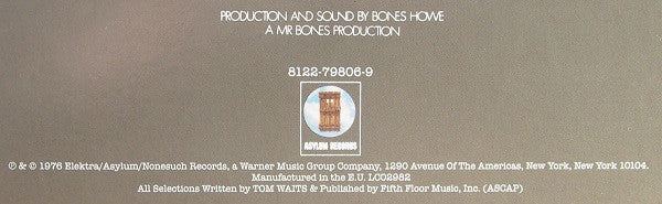 Tom Waits : Small Change (LP, Album, RE, RM, 180)