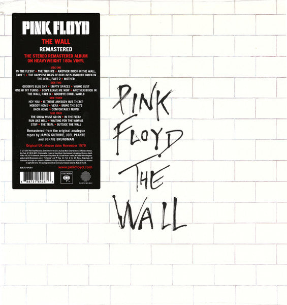 Pink Floyd : The Wall (2xLP, Album, RE, RM, RP, 180)