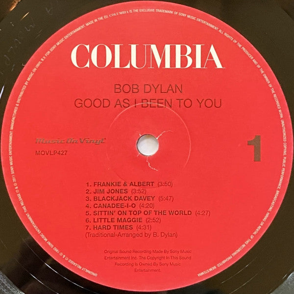 Bob Dylan : Good As I Been To You (LP, Album, RE, RM, 180)