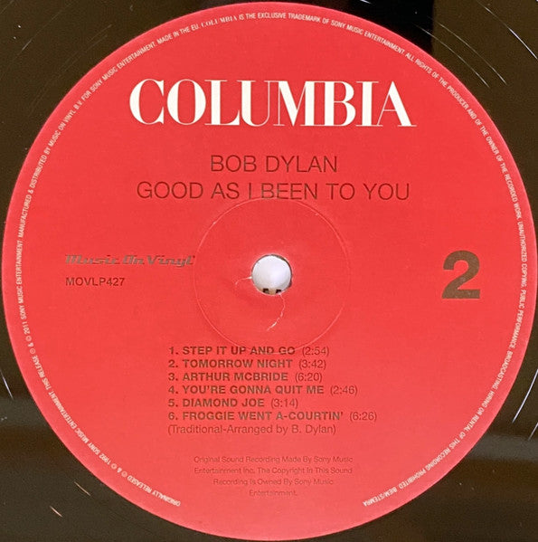 Bob Dylan : Good As I Been To You (LP, Album, RE, RM, 180)