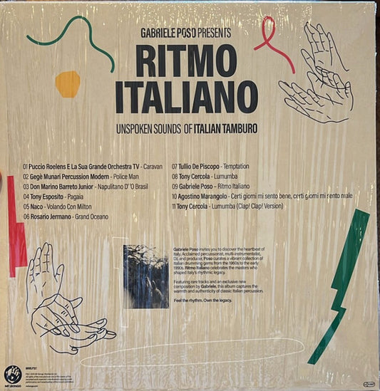 Gabriele Poso Presents Various : Ritmo Italiano (Unspoken Sounds Of Italian Tamburo) (LP, Comp)