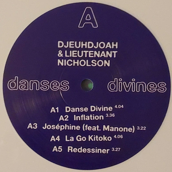 Djeuhdjoah & Lieutenant Nicholson : Danses Divine (LP, Album, whi)