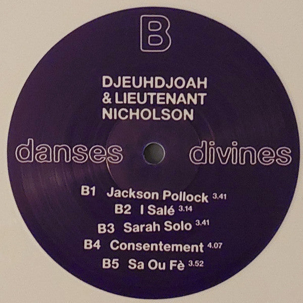 Djeuhdjoah & Lieutenant Nicholson : Danses Divine (LP, Album, whi)