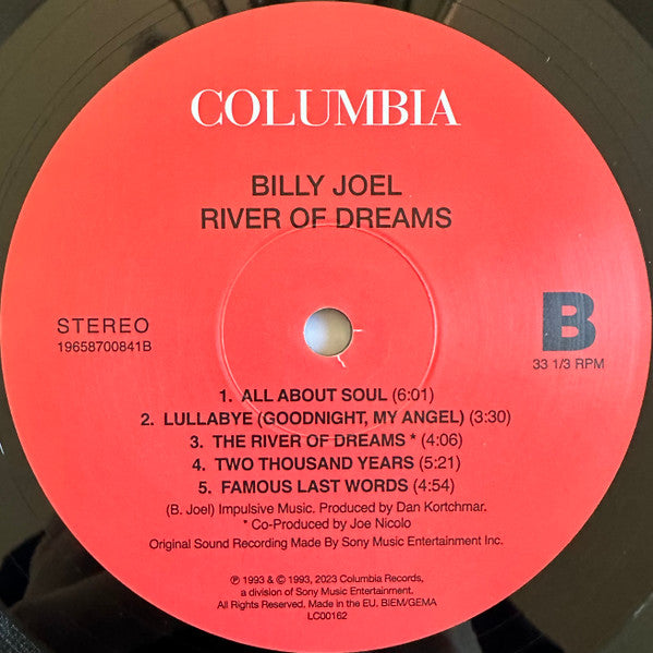 Billy Joel : River Of Dreams (LP, Album, RE)