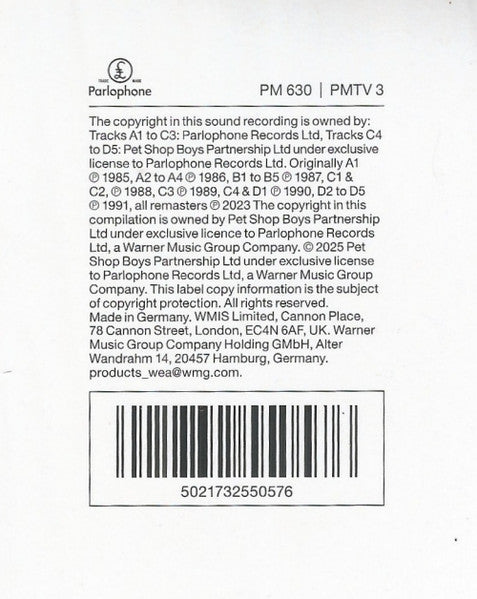 Pet Shop Boys : Discography (The Complete Singles Collection 1985-1991) (2xLP, Comp, RE, RM)