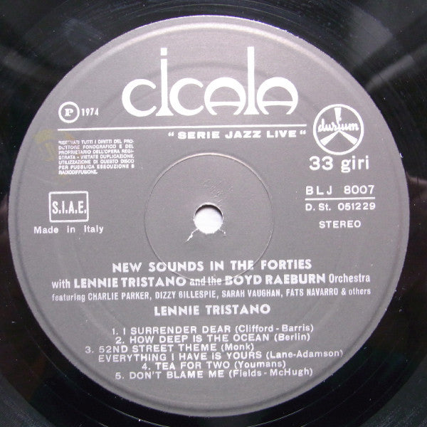 Lennie Tristano And The Boyd Raeburn Orchestra* : New Sounds In The Forties (LP, Comp)