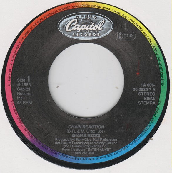 Diana Ross : Chain Reaction (7", Single)