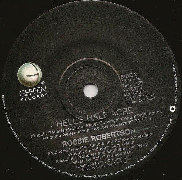 Robbie Robertson : Showdown At Big Sky (7", Single)