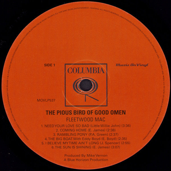Fleetwood Mac : The Pious Bird Of Good Omen (LP, Comp, RE, RM, 180)