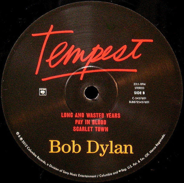 Bob Dylan : Tempest (2xLP, Album, 180 + CD, Album)