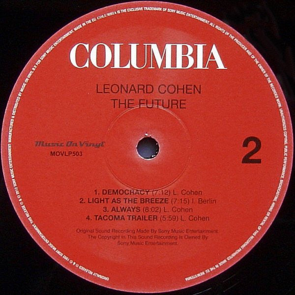 Leonard Cohen : The Future (LP, Album, RE, 180)