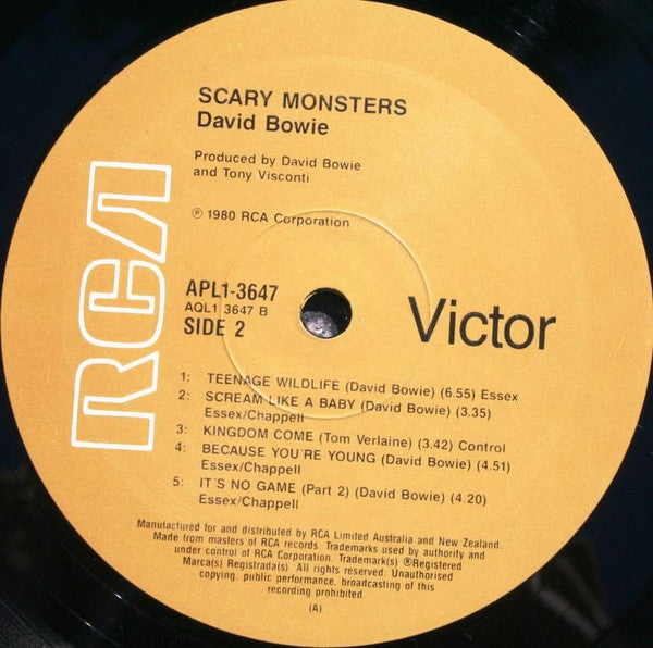 David Bowie : Scary Monsters (LP, Album)