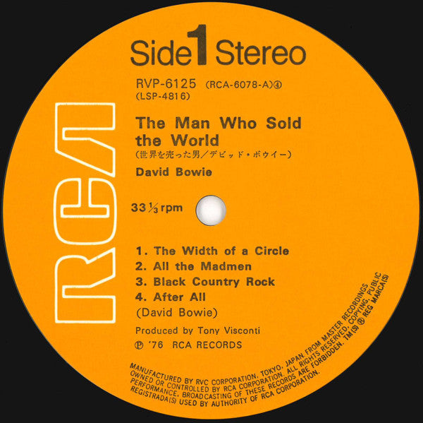 David Bowie : The Man Who Sold The World (LP, Album, RE)