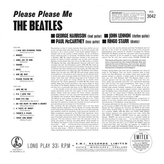The Beatles : Please Please Me (LP, Album, RE, RM, 180)