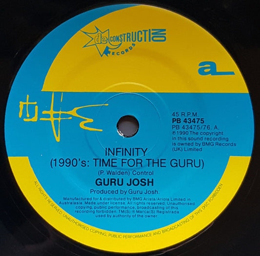 Guru Josh : Infinity (7", Single)