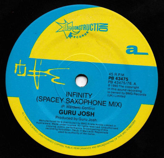 Guru Josh : Infinity (7", Single)