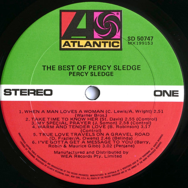 Percy Sledge : The Best Of Percy Sledge (LP, Comp)