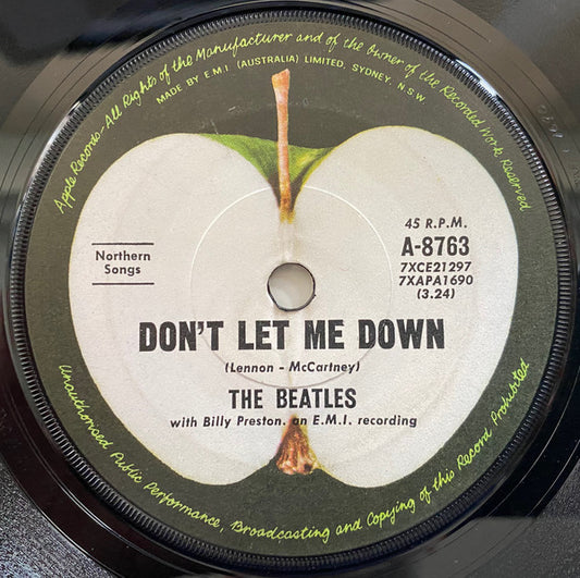 The Beatles With Billy Preston : Get Back (7", Single, Mono)